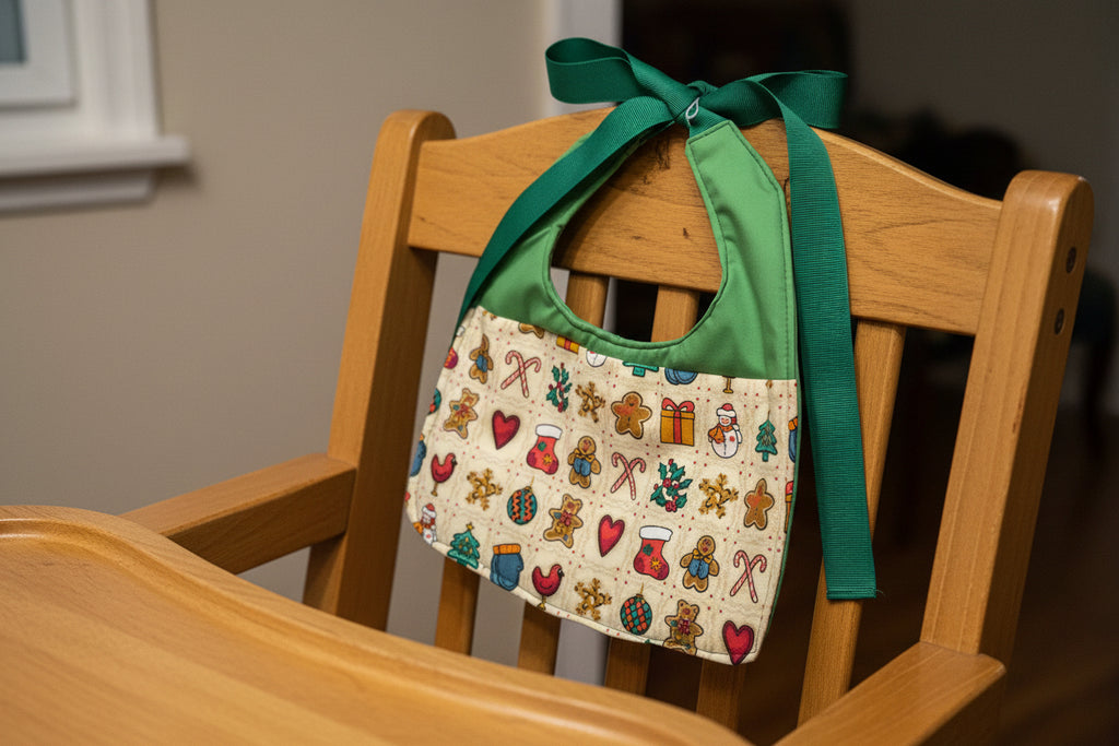 Reversible Bibs  -  Christmas – Multi W-Green Top