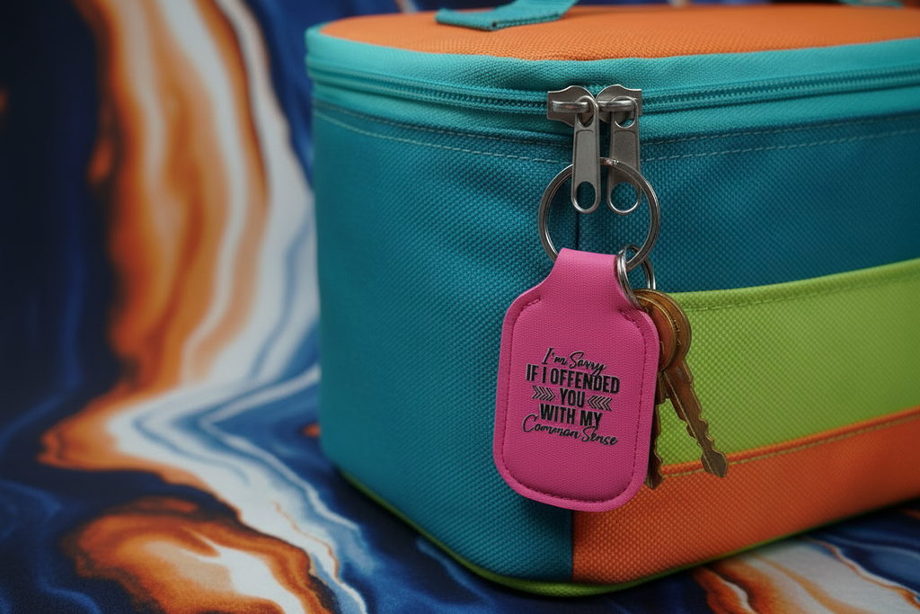 Key-Chain Holder - Hand Sanitizer - Sayings