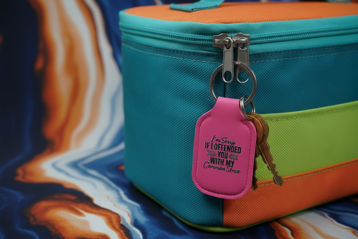 Key-Chain Holder - Hand Sanitizer - Sayings