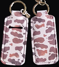 Key-Chain Holder - Chap-stick/Lipstick/Lighter - Cow Brown