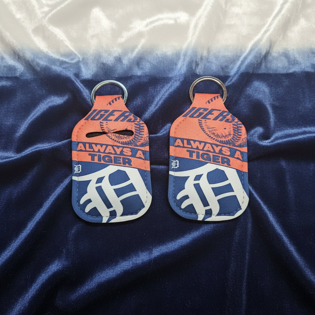 Key-Chain Holder - Hand Sanitizer - Sports - Baseball Themed