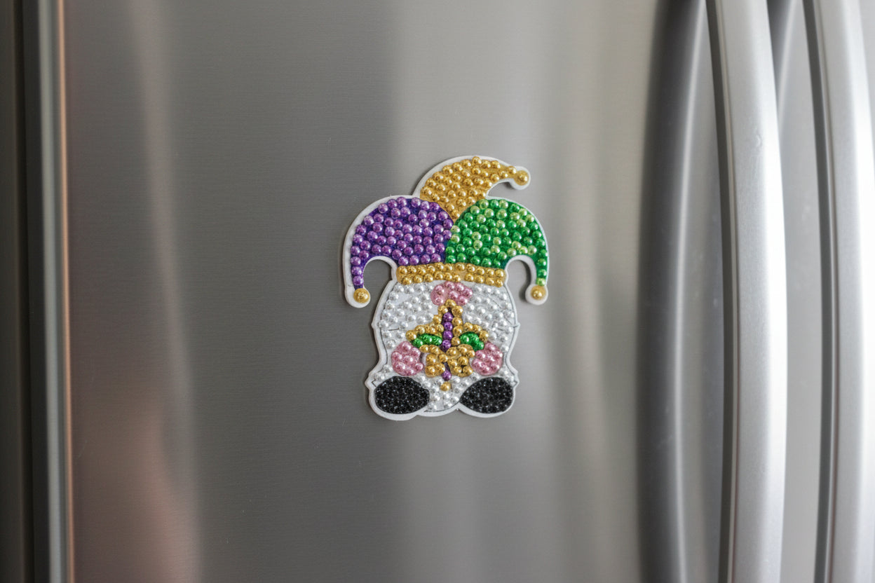 Diamond Art - Gnome and Each One is a Handcrafted Magnet, One-of-a-Kind