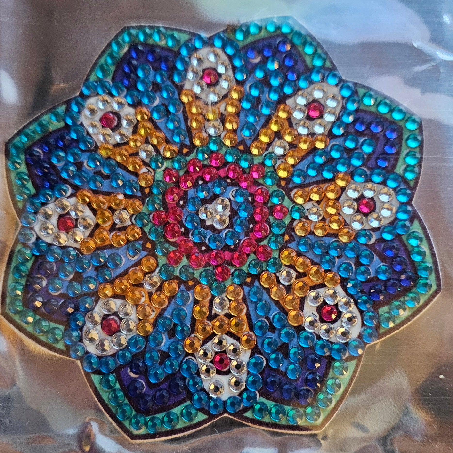 Diamond Art - Mandala Design and Each One is a Handcrafted Magnet, One-of-a-Kind