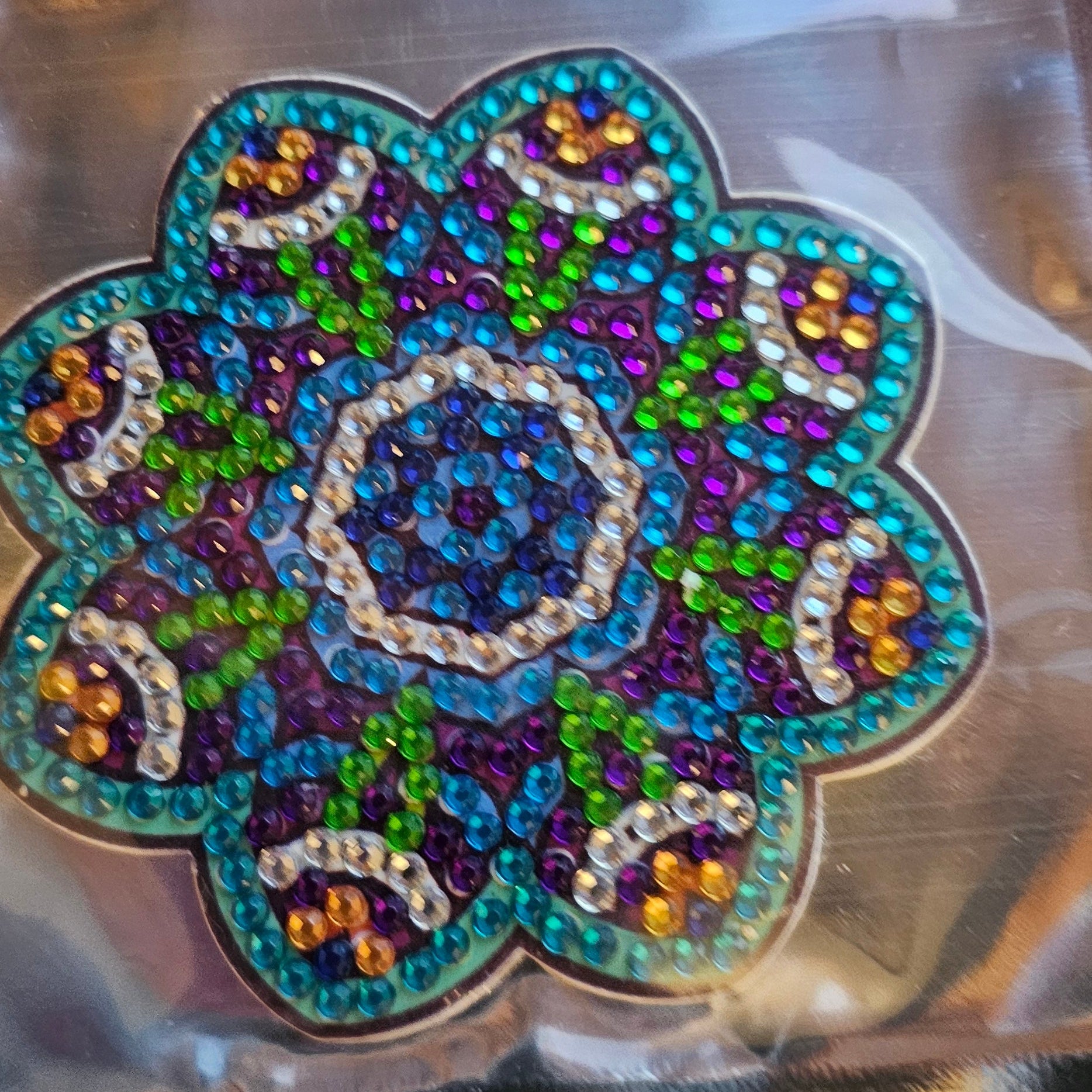 Diamond Art - Mandala Design and Each One is a Handcrafted Magnet, One-of-a-Kind