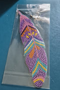 Rhinestone Feather Bookmark w/ Crystal Charm | 01