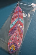 Rhinestone Feather Bookmark w/ Crystal Charm | 02