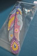 Rhinestone Feather Bookmark w/ Crystal Charm | 11