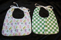 Reversable Bibs  - Dino In Egg W- Green Plaid - 03