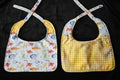 Reversable Bibs  - Dino W yellow plaid - 05