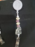 Badge Holders  -  Each One Handcrafted w/beads, One‑of‑a‑Kind