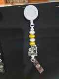 Badge Holders  -  Each One Handcrafted w/beads, One‑of‑a‑Kind
