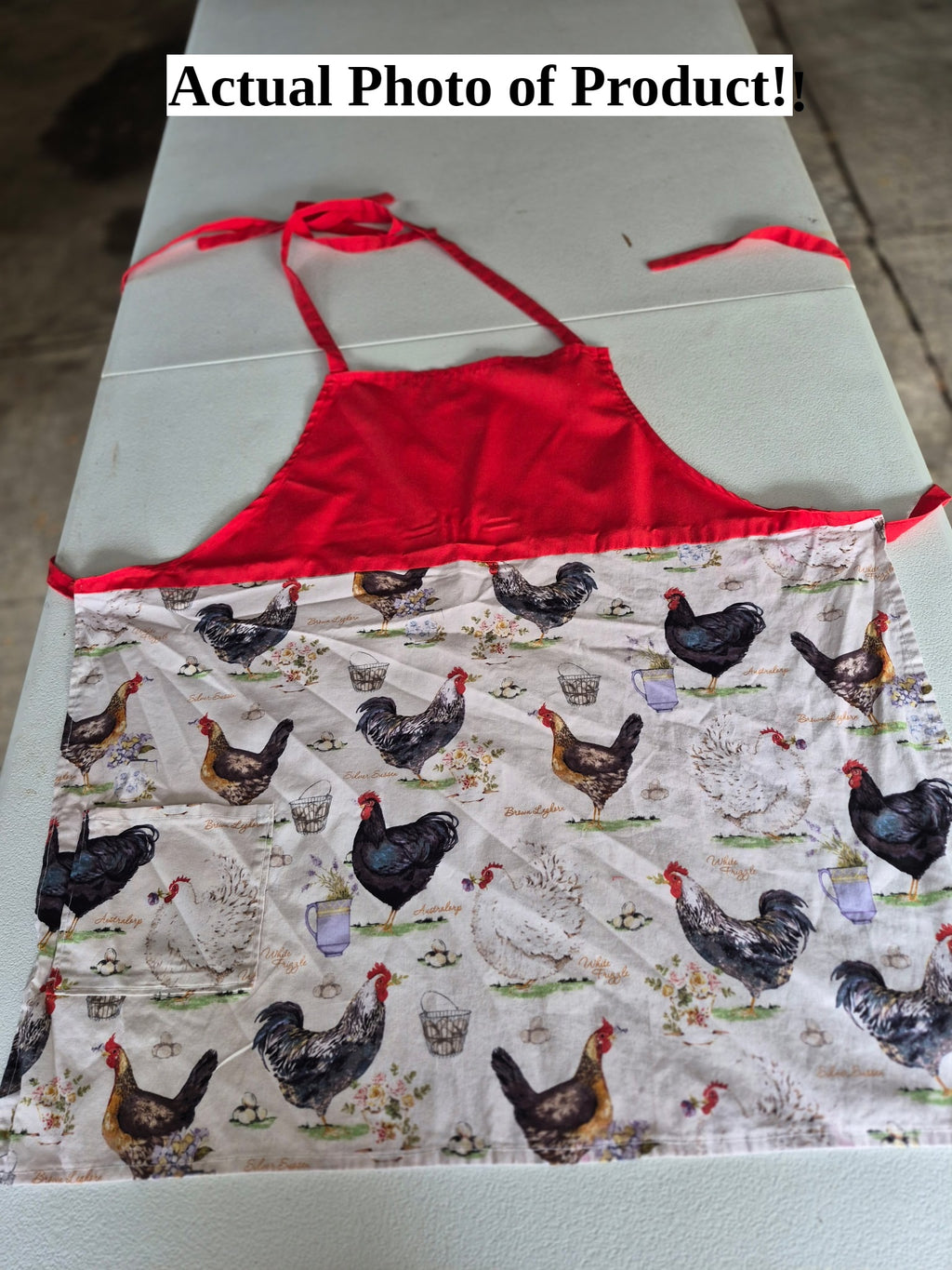 Apron - Adult - Rooster W-Red