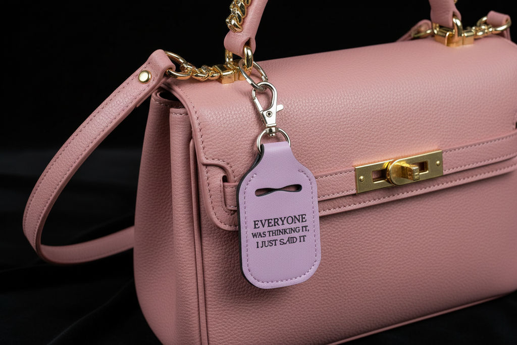 Key-Chain Holder - Hand Sanitizer - Sayings