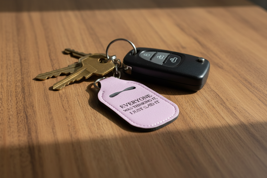 Key-Chain Holder - Hand Sanitizer - Sayings