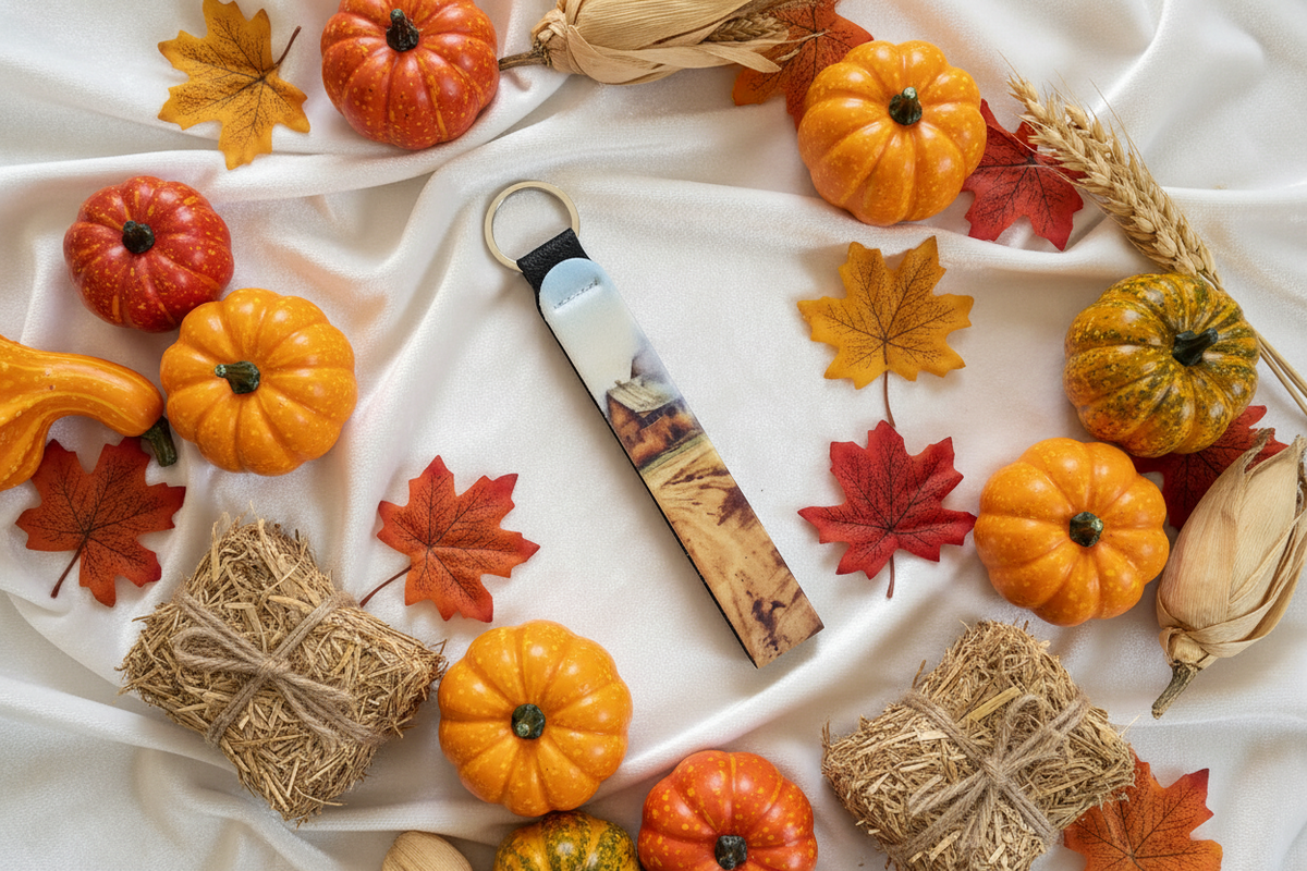 Handcrafted Sublimated Lanyards  - Fall - Farm House