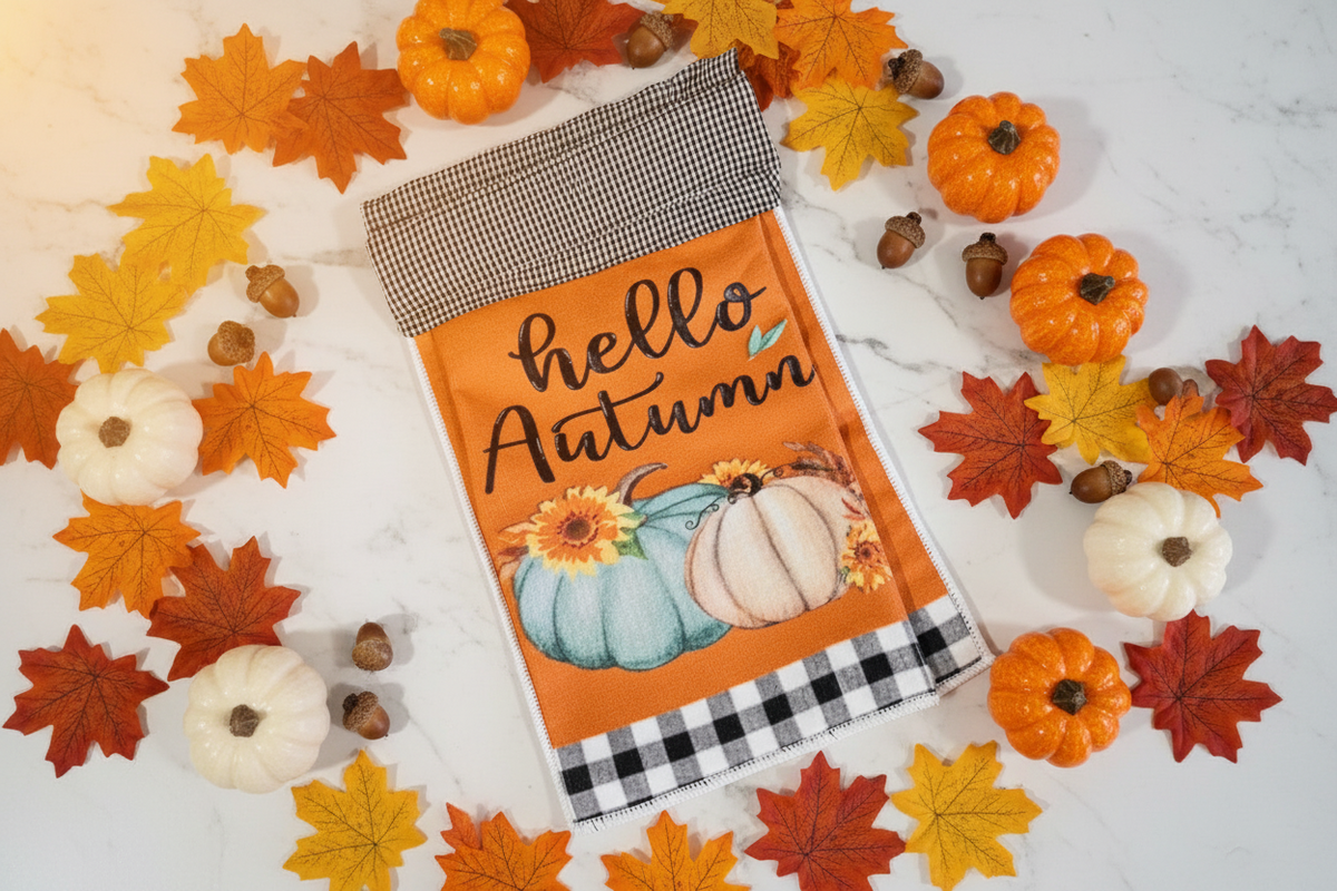 Non-Slip Stove Towels - Fall - Plaid