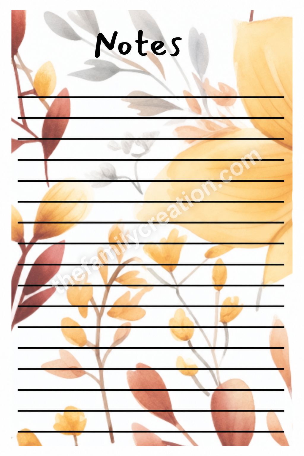Fall Inspired Note Pads