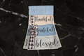 Non-Slip Stove Towels - Thankful - Blue