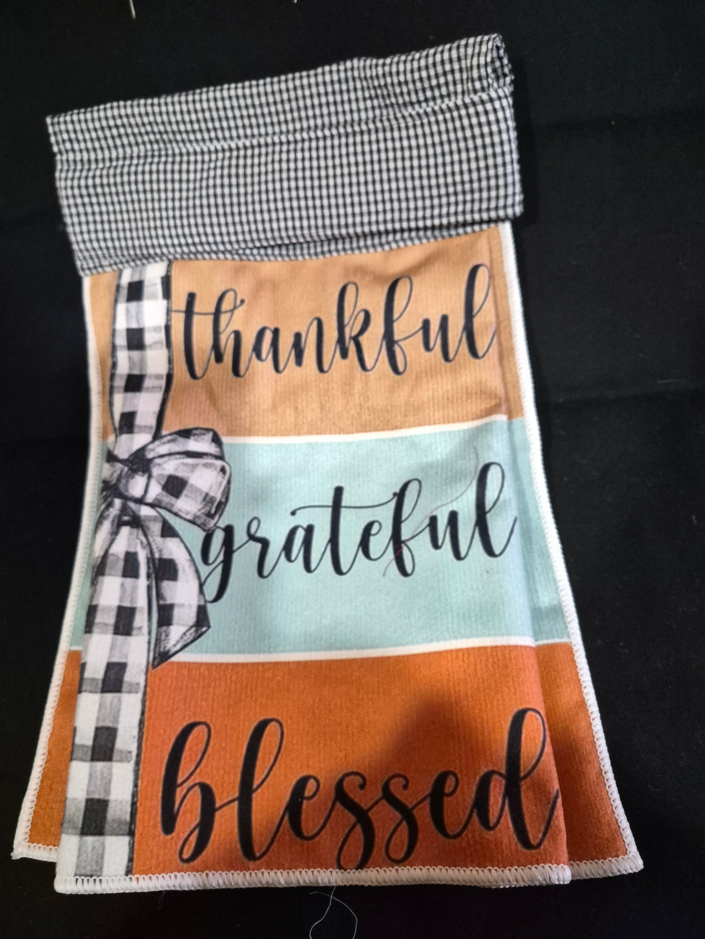 Non-Slip Stove Towels - Thankful - Plaid