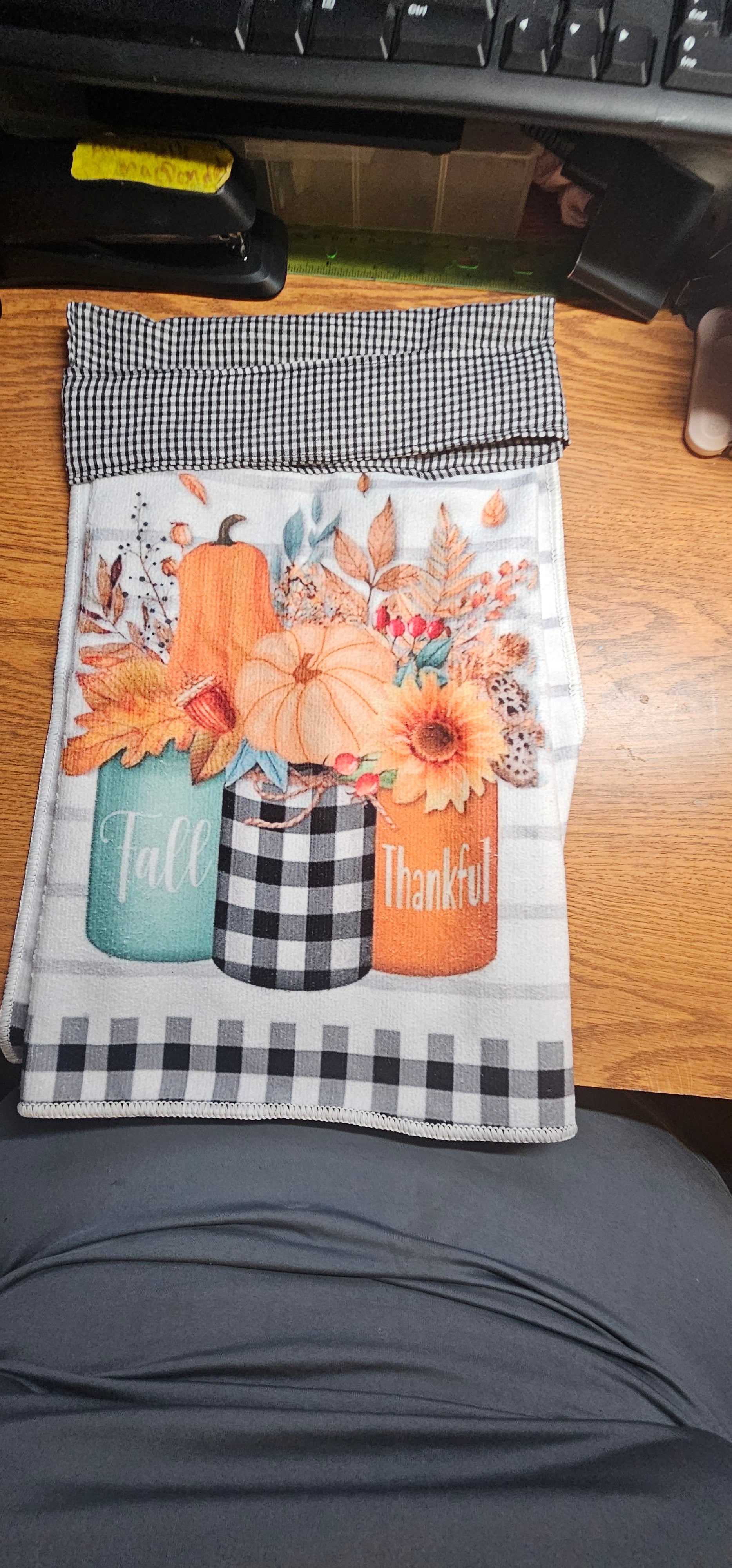 Non-Slip Stove Towels - Pumpkin - Mason Jars