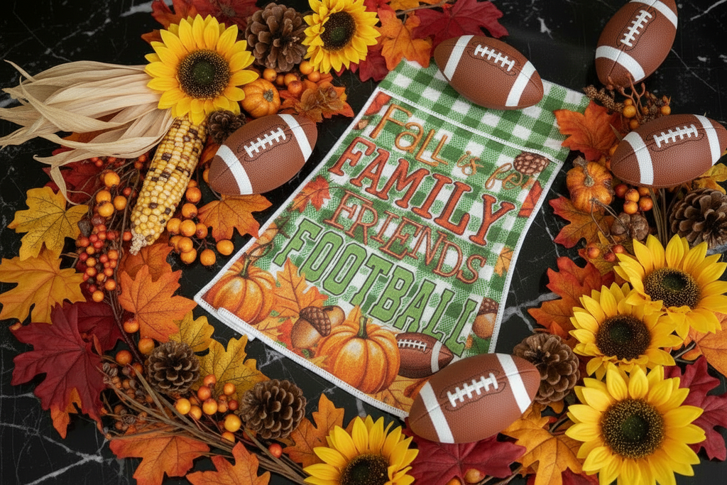 Non-Slip Stove Towels - Fall - Football