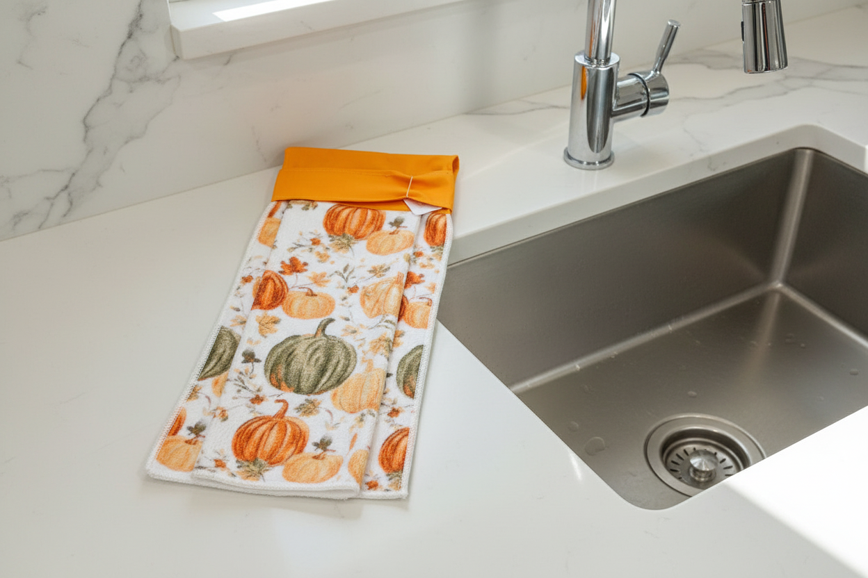 Non-Slip Stove Towels - Pumpkin - Multi Gold