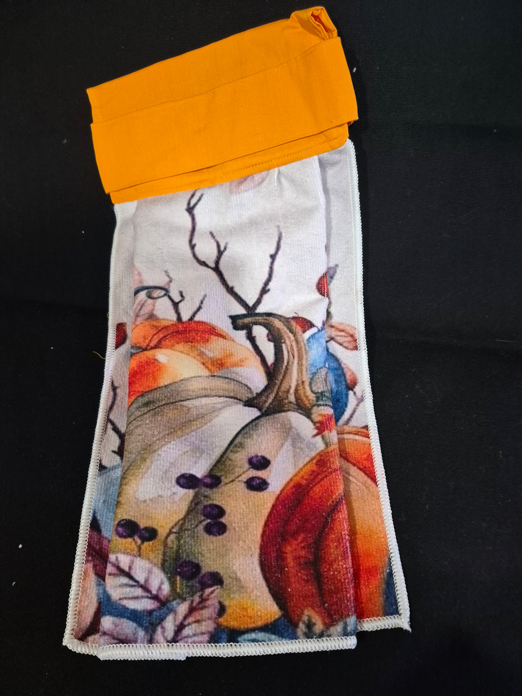 Non-Slip Stove Towels - Pumpkin - W gold
