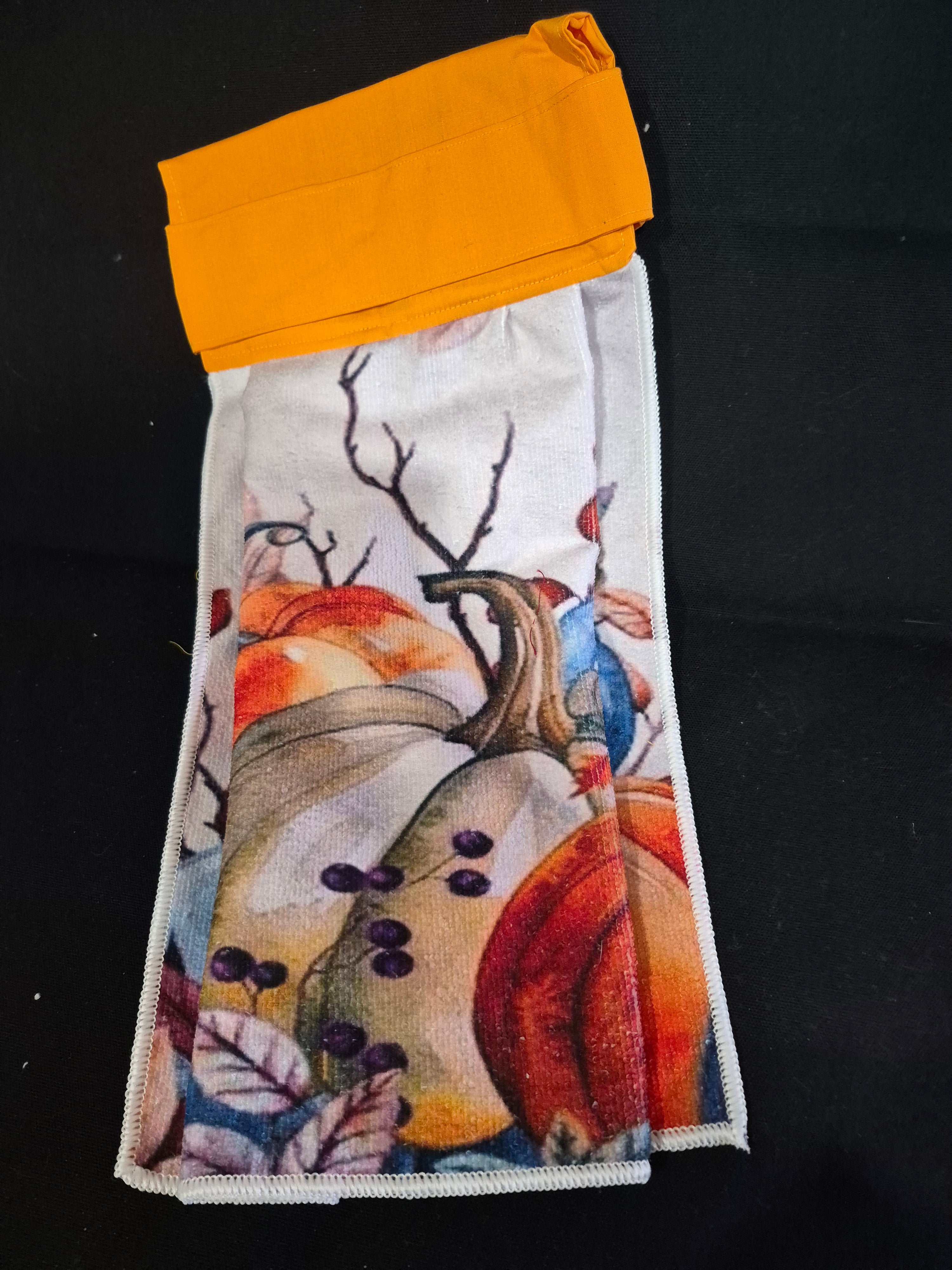 Non-Slip Stove Towels - Pumpkin - W gold