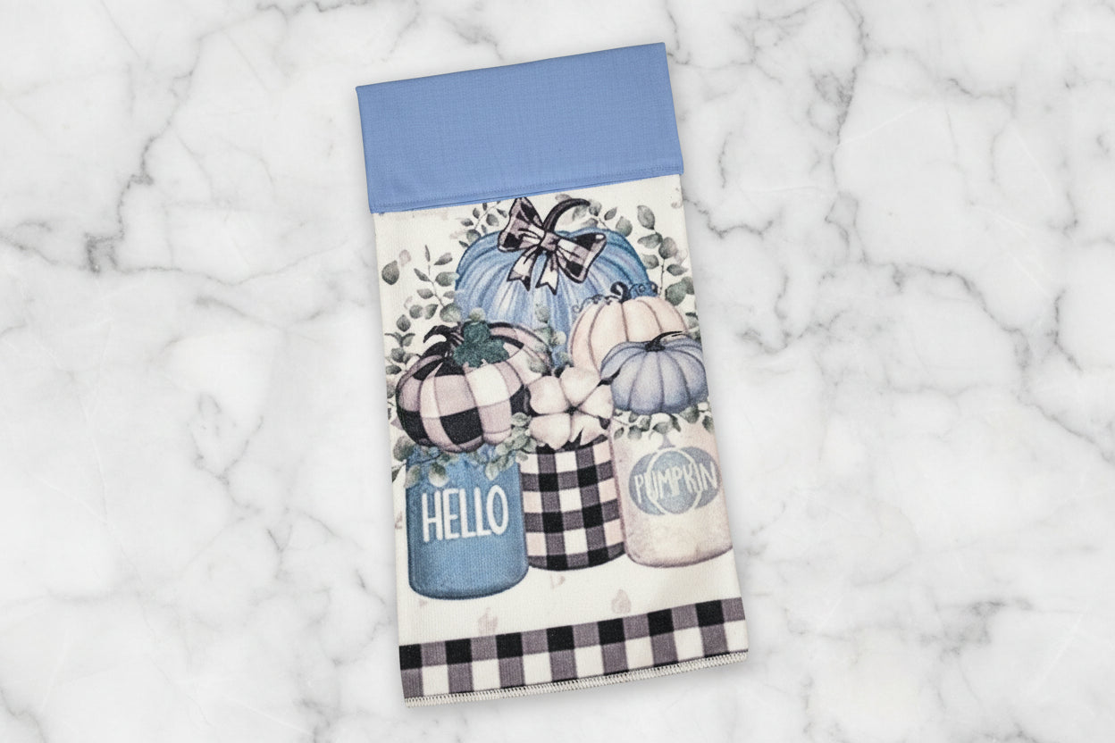 Non-Slip Stove Towels - Pumpkin - Blue Mason Jars