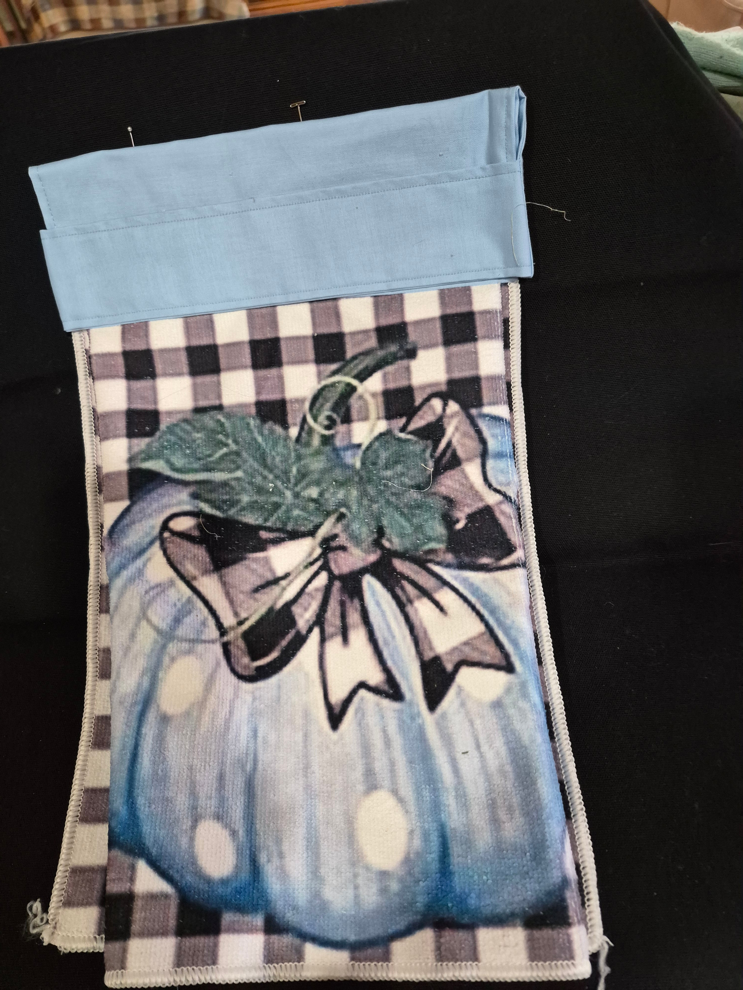 Non-Slip Stove Towels - Pumpkin - Blue Lg Pumpkin