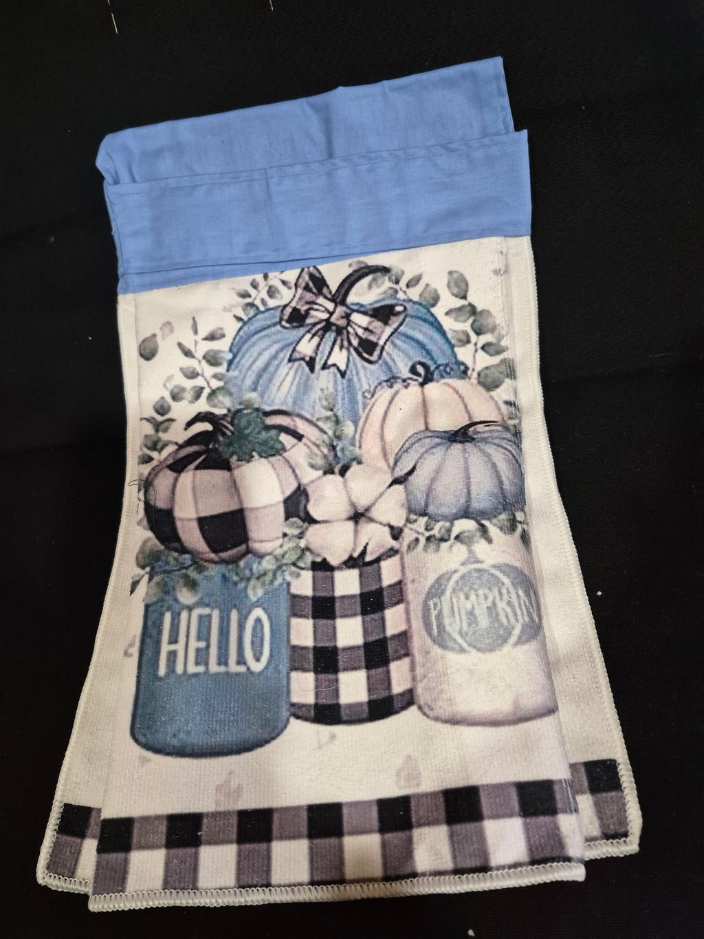 Non-Slip Stove Towels - Pumpkin - Blue Mason Jars