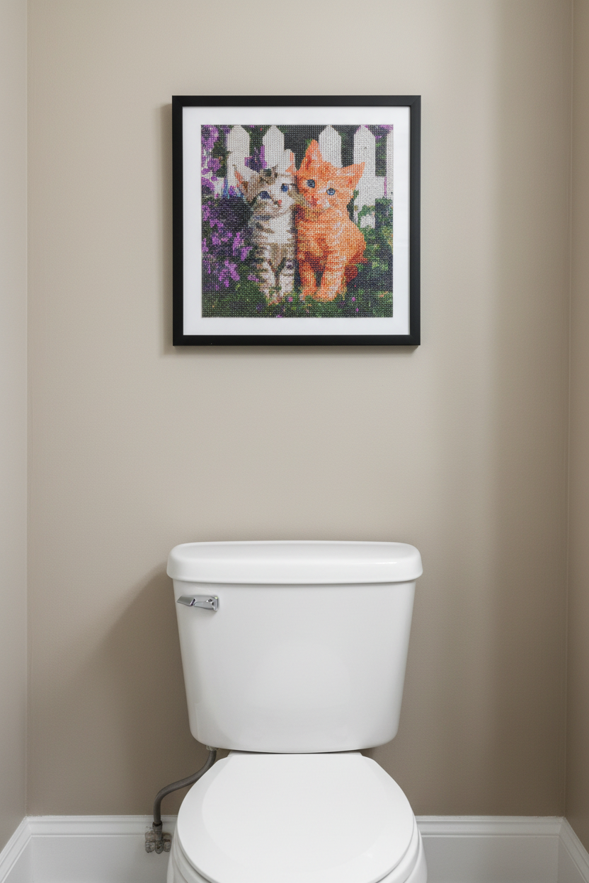 Diamond Art – Handcrafted, Framed & Ready to Hang (Cats)