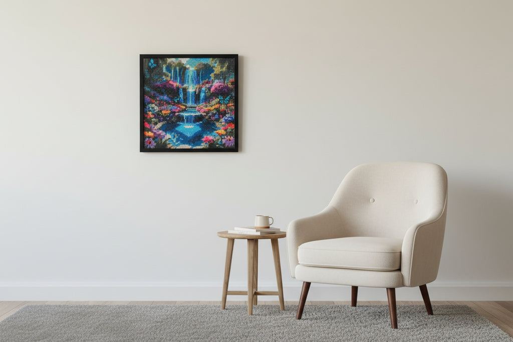 Diamond Art – Handcrafted, Framed & Ready to Hang (Waterfall)