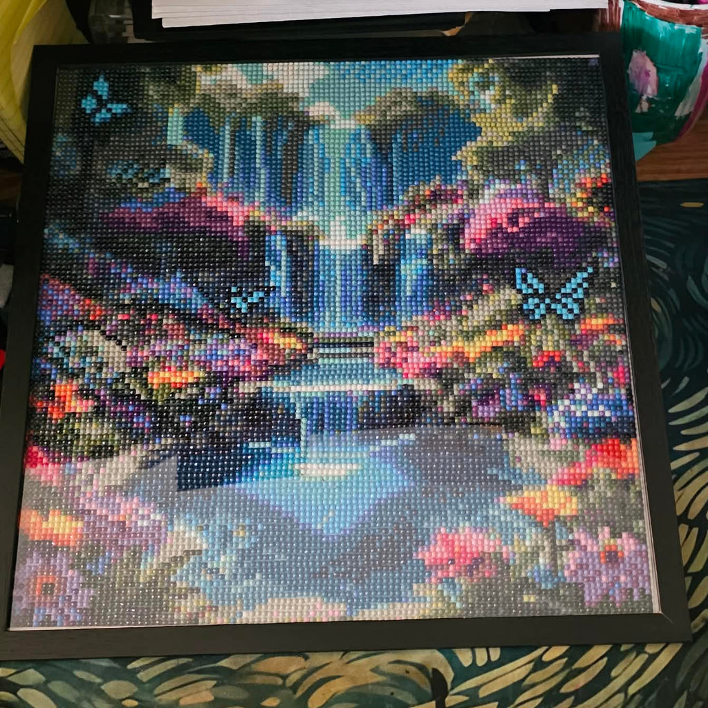 Diamond Art – Handcrafted, Framed & Ready to Hang (Waterfall)