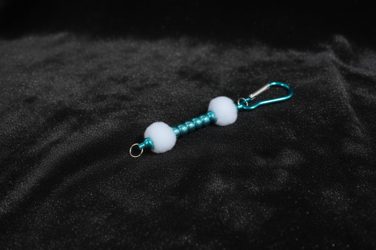Handcrafted Fuzz Beaded Keychains – 02