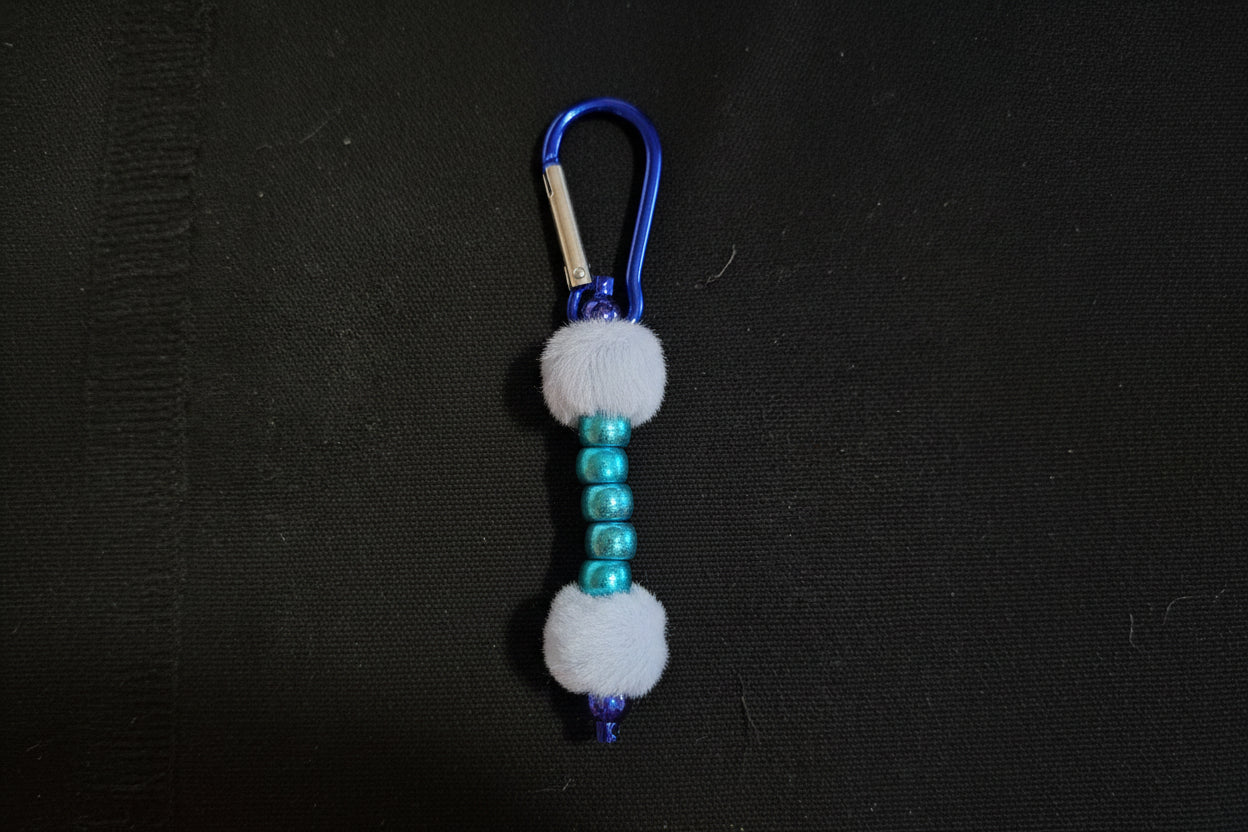 Handcrafted Fuzz Beaded Keychains – 04