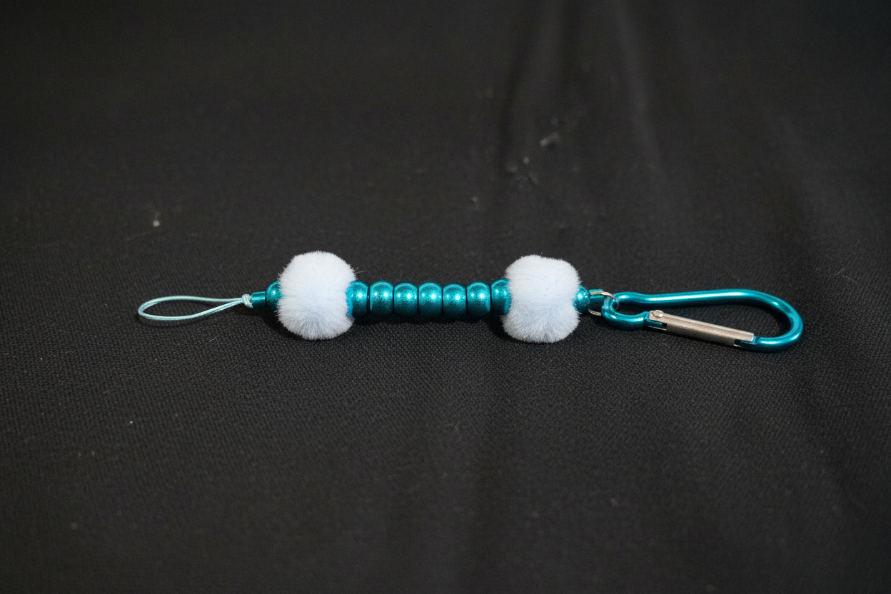 Handcrafted Fuzz Beaded Keychains – 05