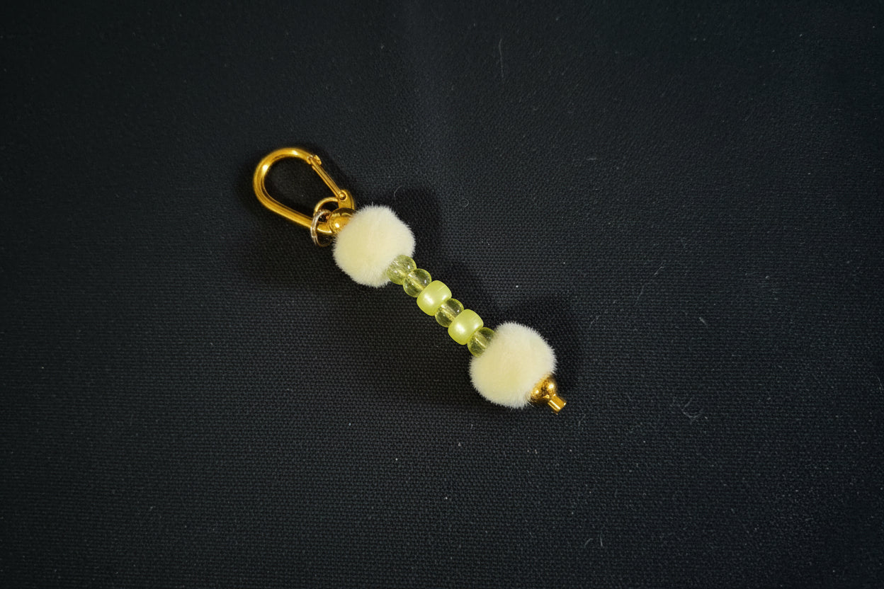 Handcrafted Fuzz Beaded Keychains – 07
