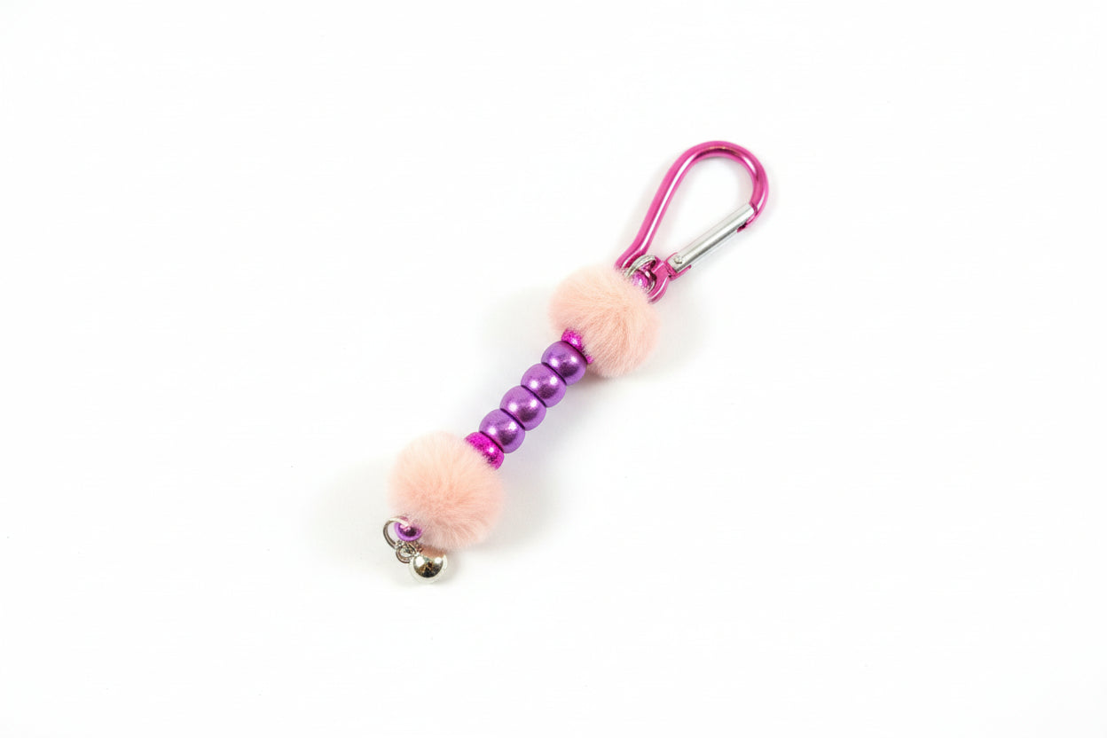 Handcrafted Fuzz Beaded Keychains – 09