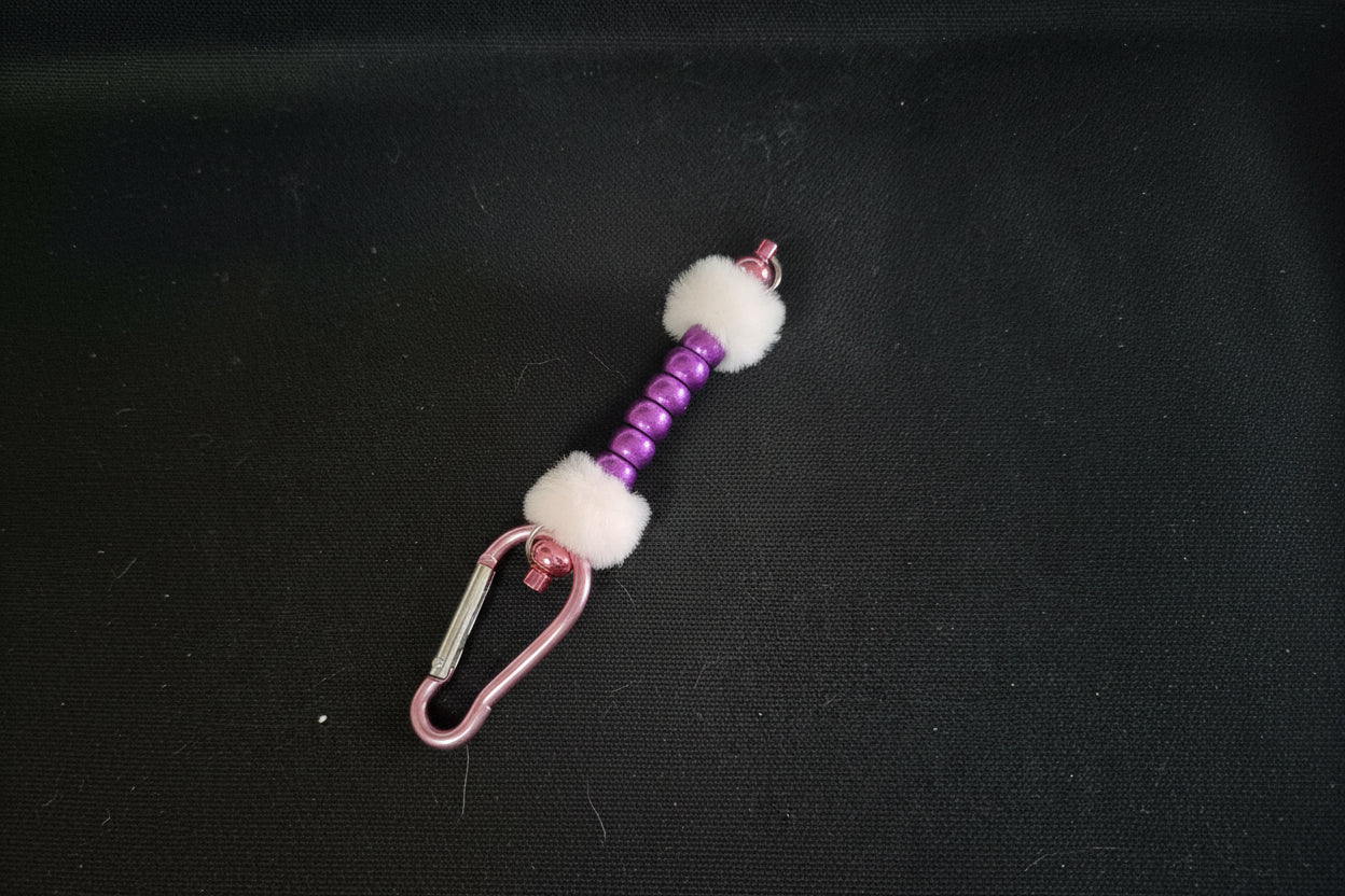 Handcrafted Fuzz Beaded Keychains – 10