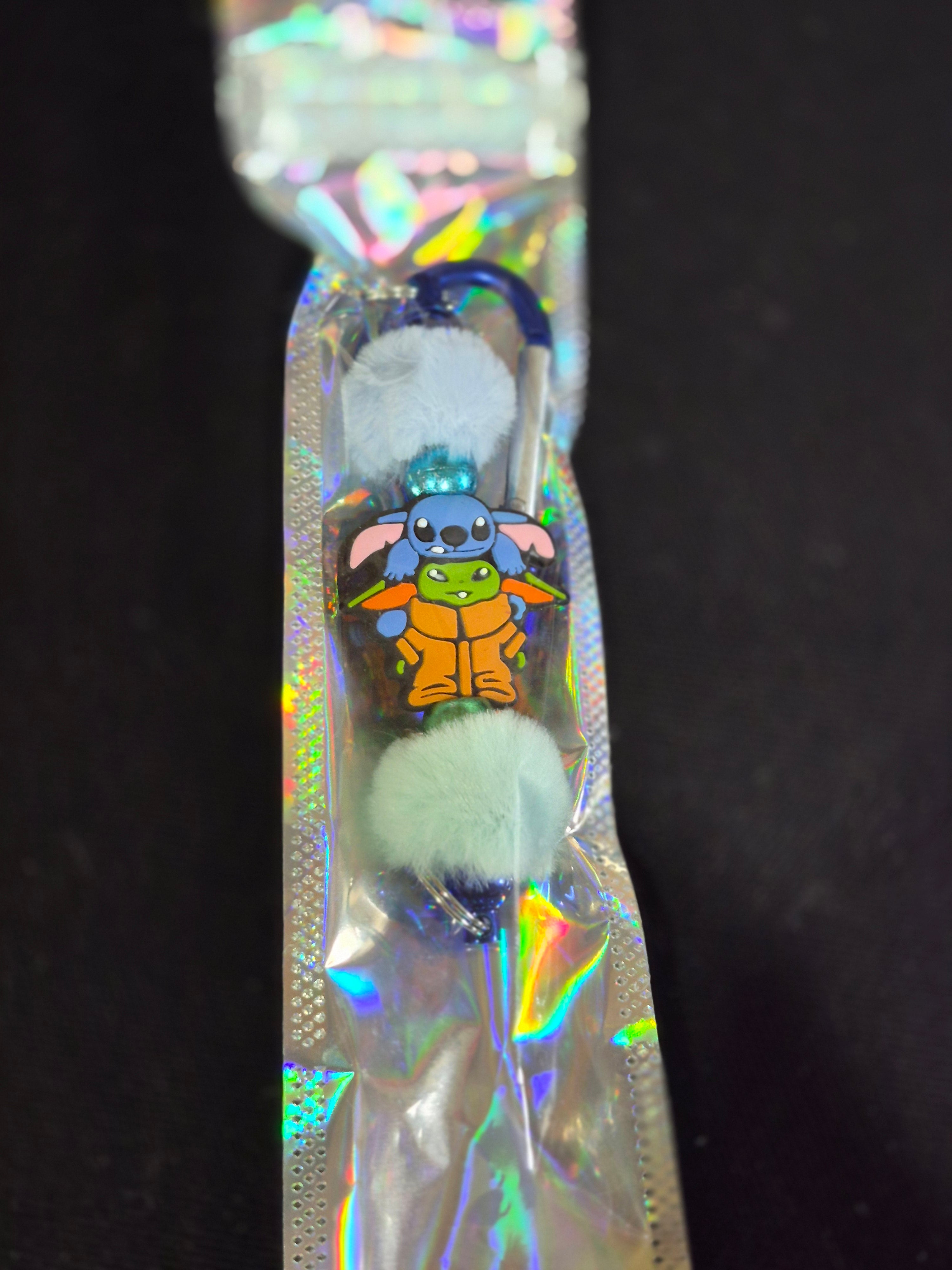 Handcrafted Fuzz Beaded Keychains – 18