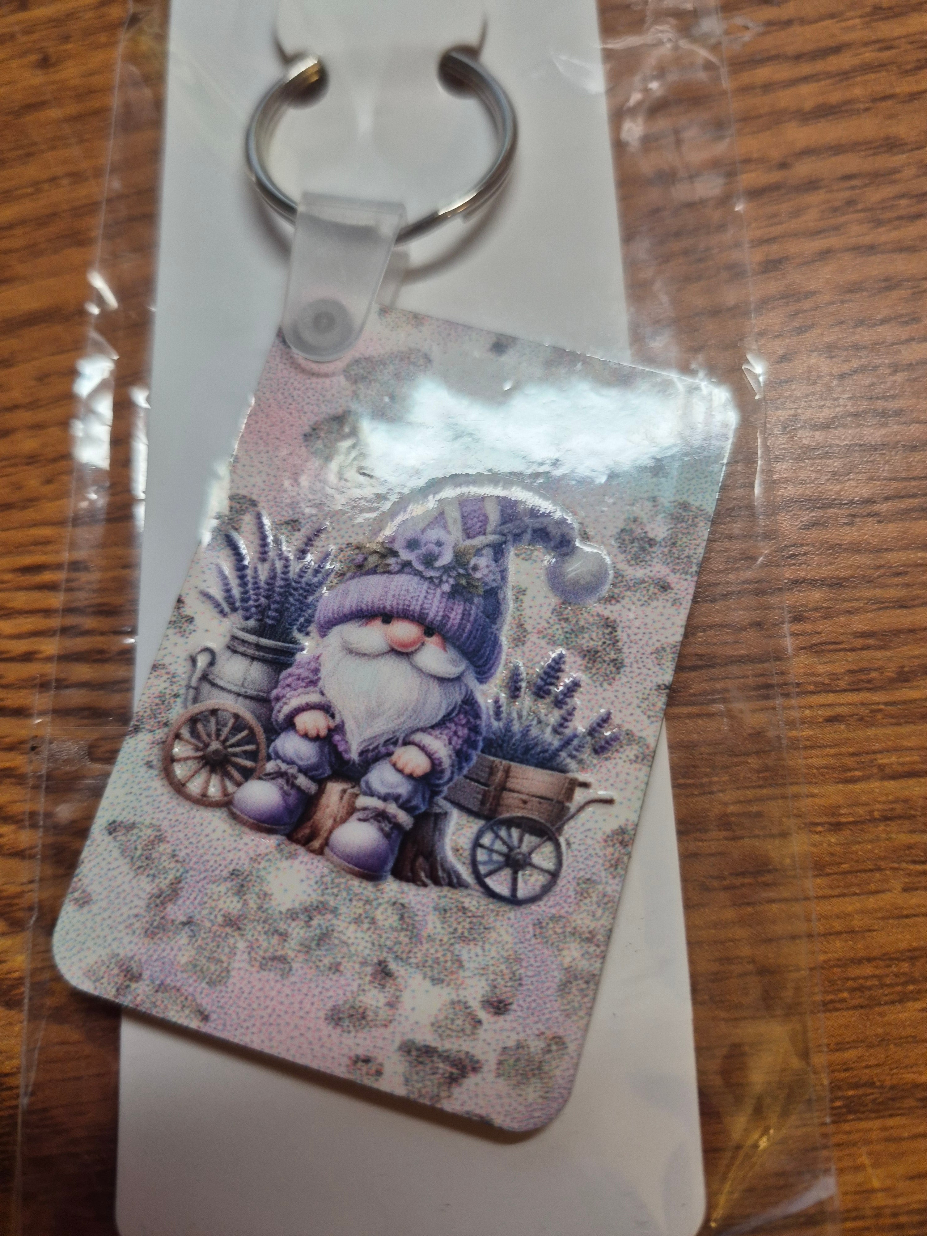 Key-Chains - Rectangle – a Handcrafted and Limited Gnome Design - 8 Designs
