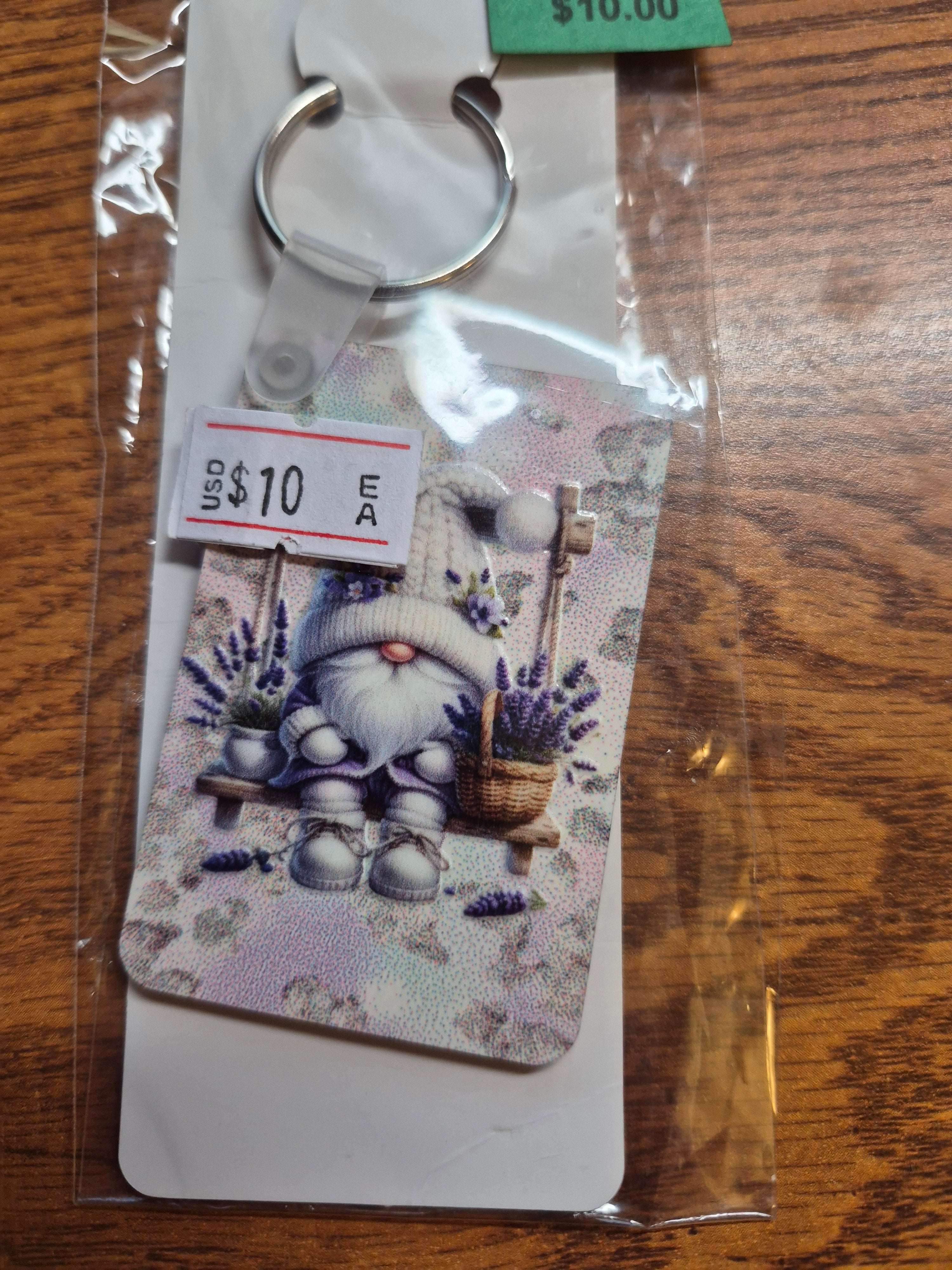 Key-Chains - Rectangle – a Handcrafted and Limited Gnome Design - 8 Designs