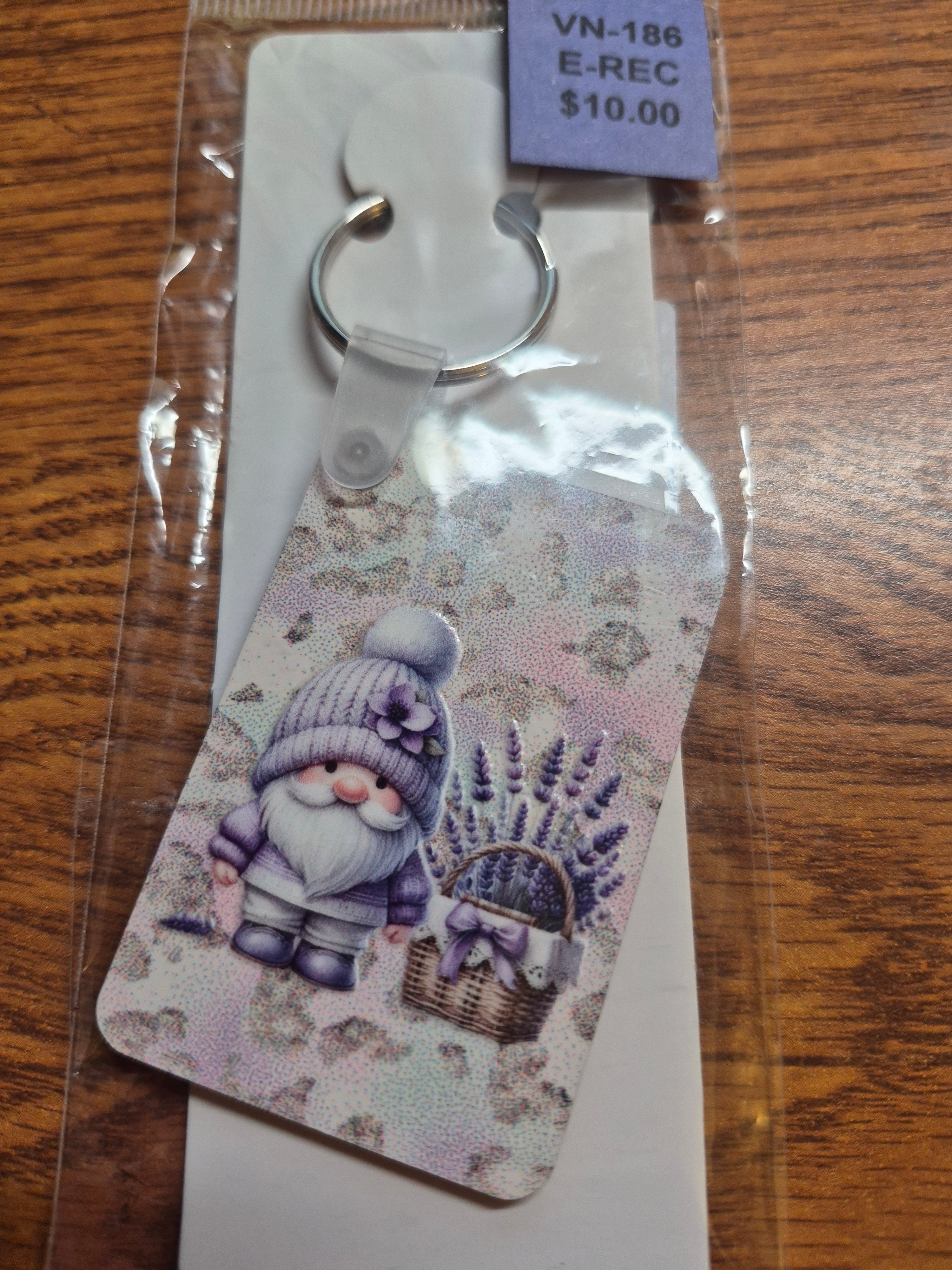 Key-Chains - Rectangle – a Handcrafted and Limited Gnome Design - 8 Designs