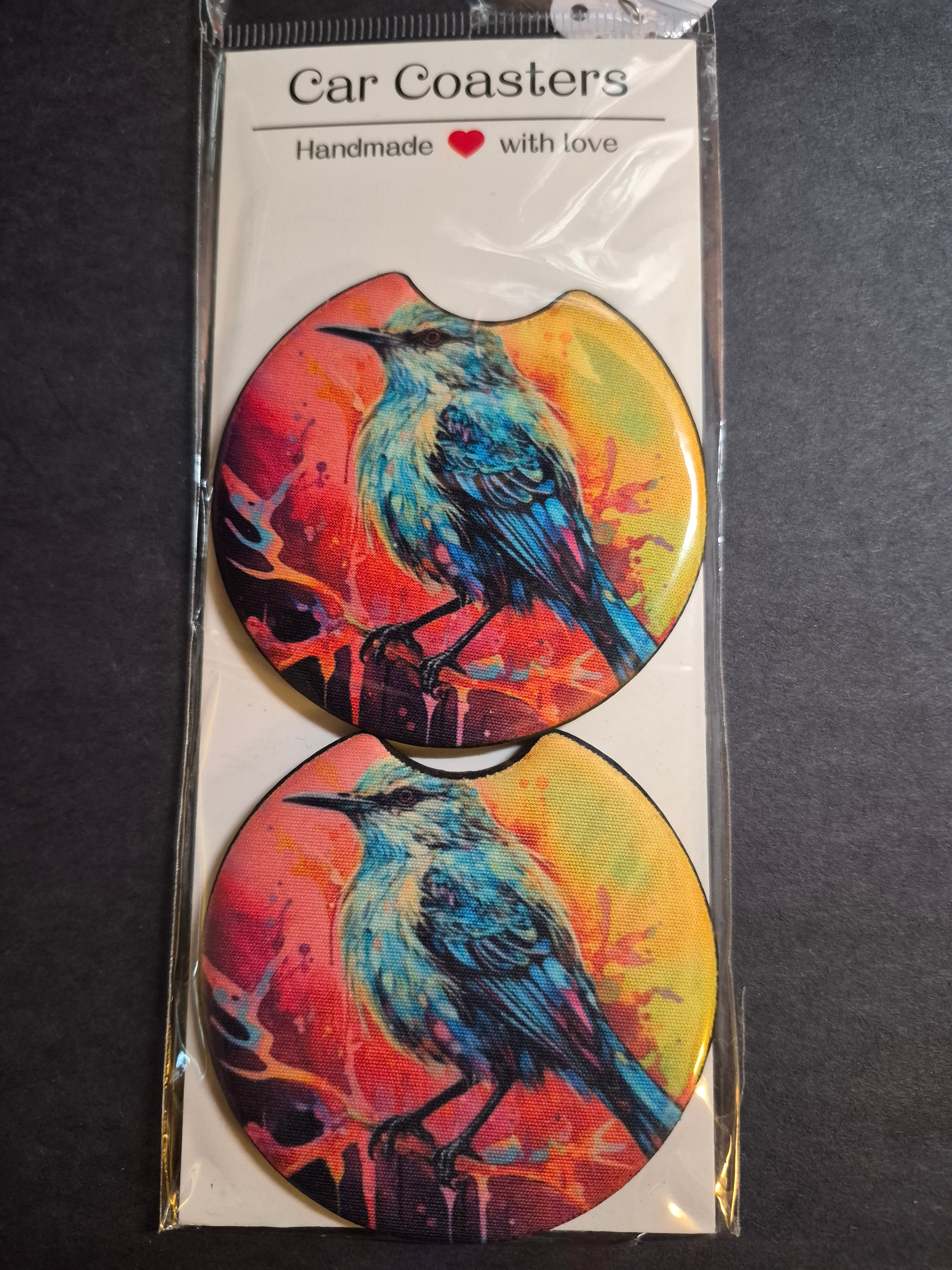 Bird - Hand Crafted Car Coasters