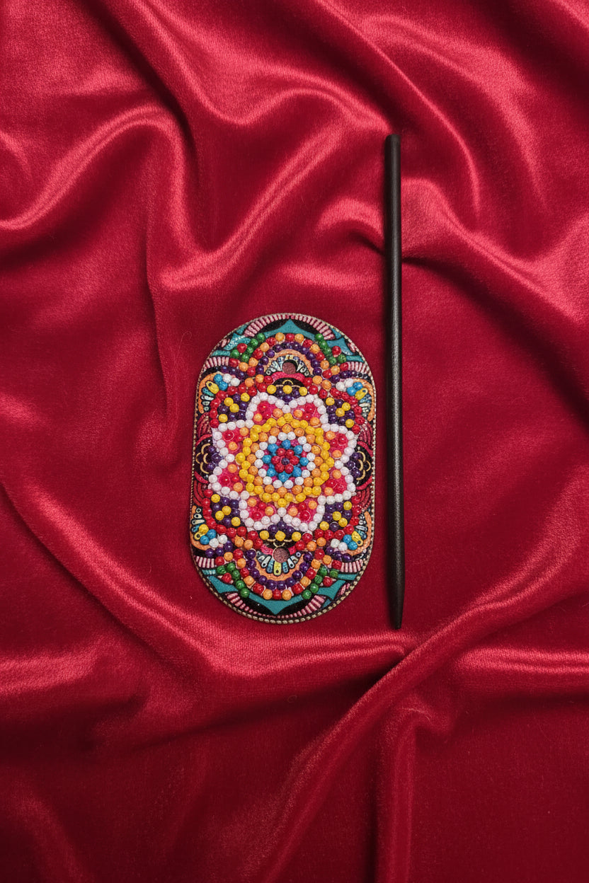 Diamond Art Hair Clips - Oblong Shaped and Each One is Handcrafted and One-of-a-Kind