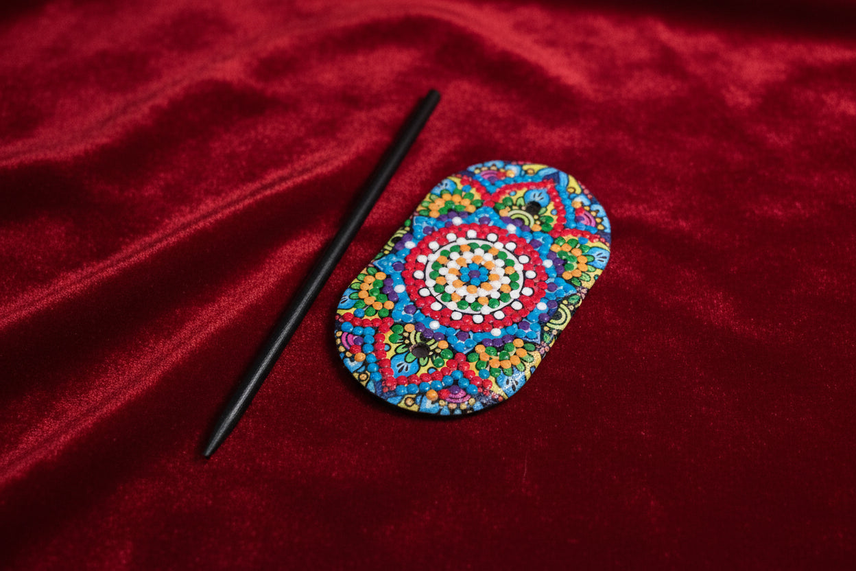 Diamond Art Hair Clips - Oblong Shaped and Each One is Handcrafted and One-of-a-Kind