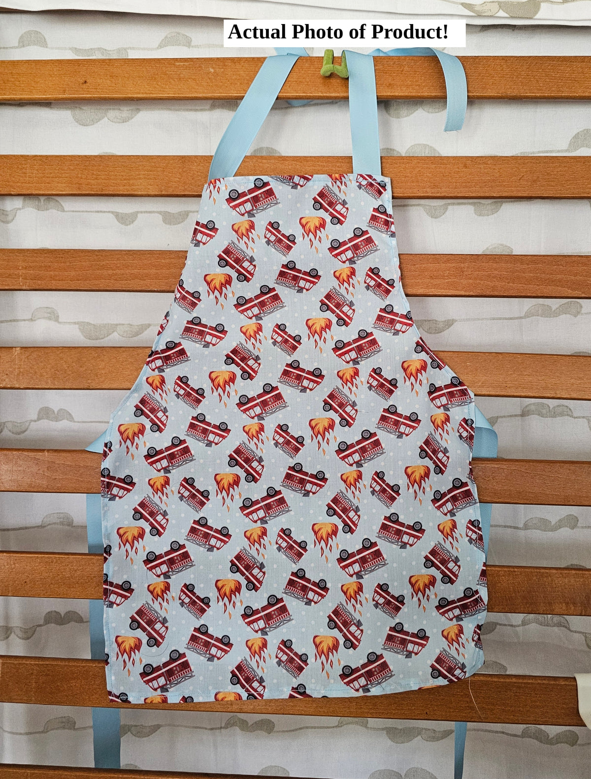 Apron - Kids – 17In. Length – Fire Truck - Blue