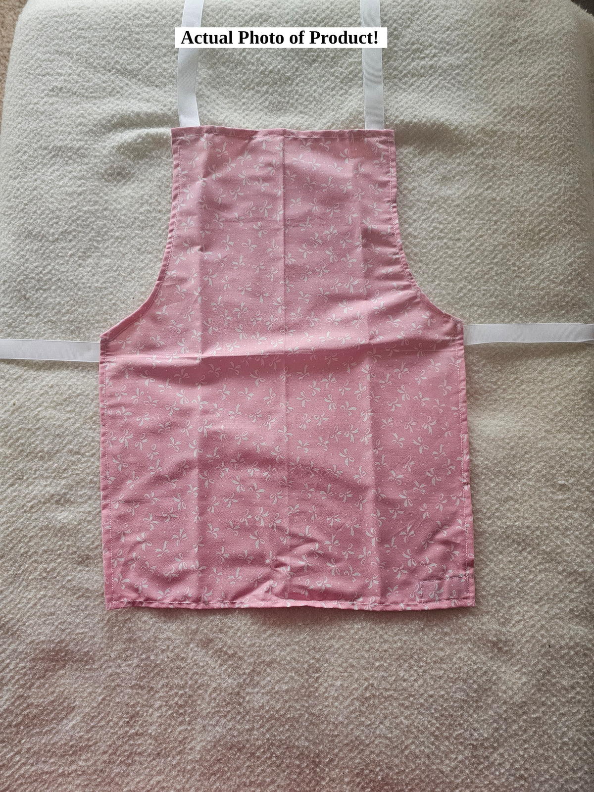 Apron - Kids – 17In. Length – Pink W-Bows