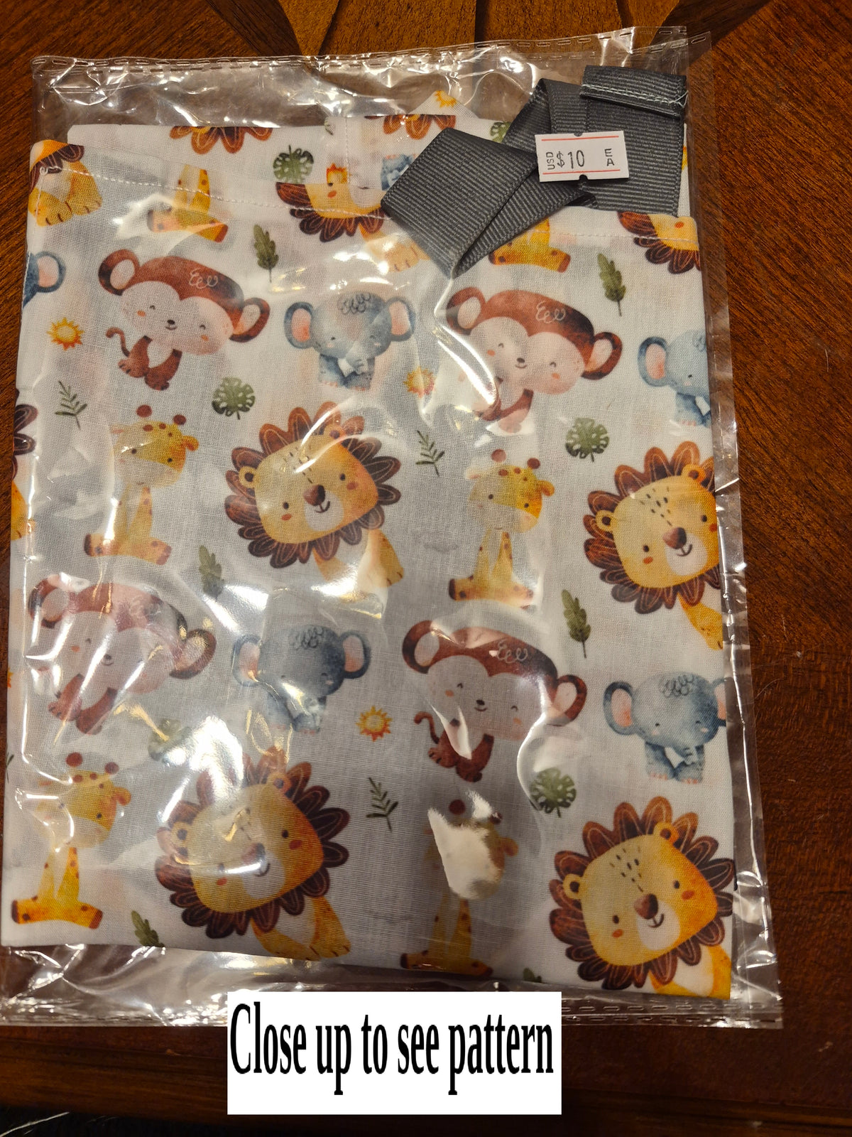 Apron - Kids – 17In. Length – Zoo Animals - Grey